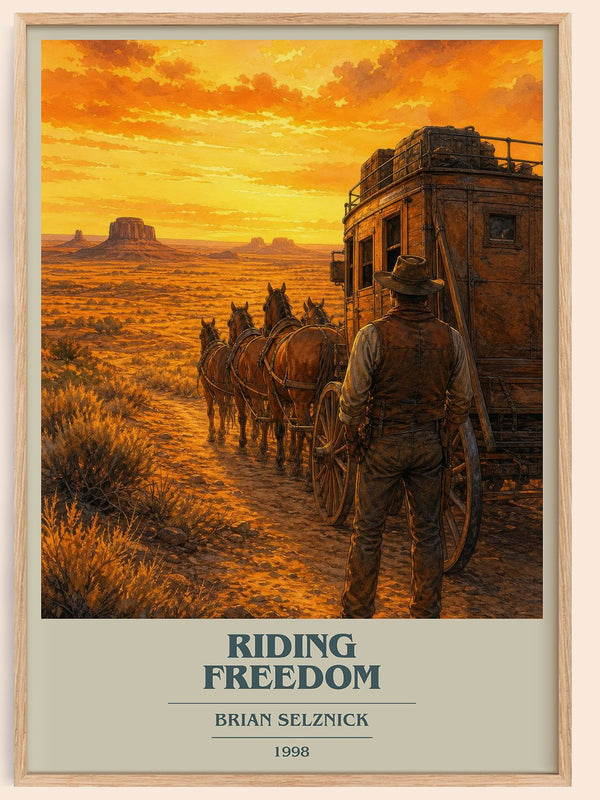 Riding Freedom book cover book poster by Brian Selznick – framed literary art print