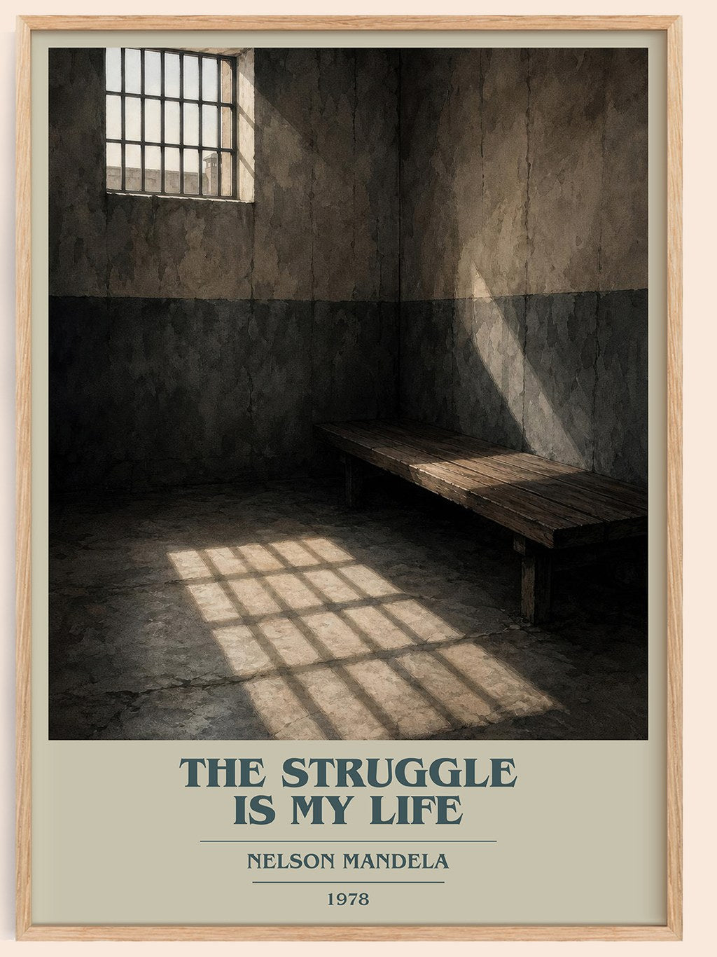 The Struggle Is My Life book cover book poster by Nelson Mandela – framed literary art print