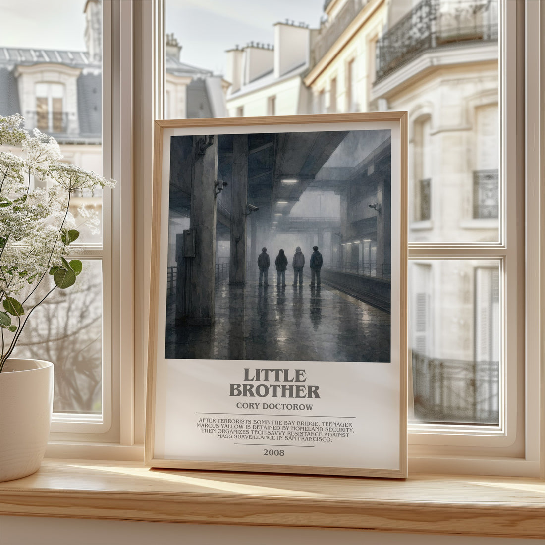 Little Brother bookish poster colour and style options – Cory Doctorow book art