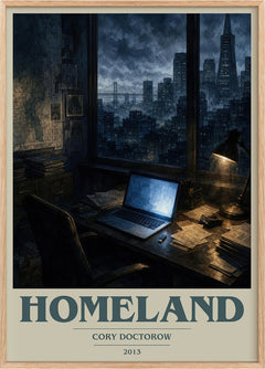 Homeland Book Cover Poster by Cory Doctorow