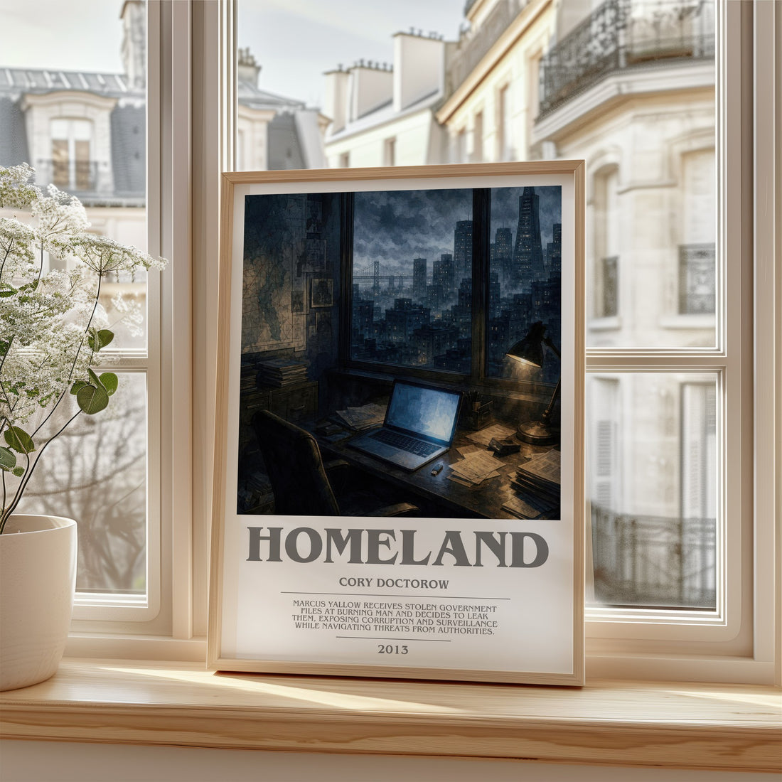 Homeland bookish poster colour and style options – Cory Doctorow book art