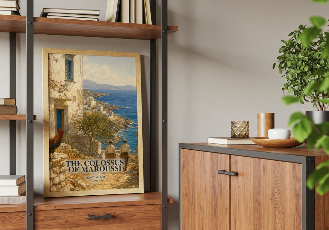 The Colossus of Maroussi book watercolour illustration paper finish options – matte satin gloss