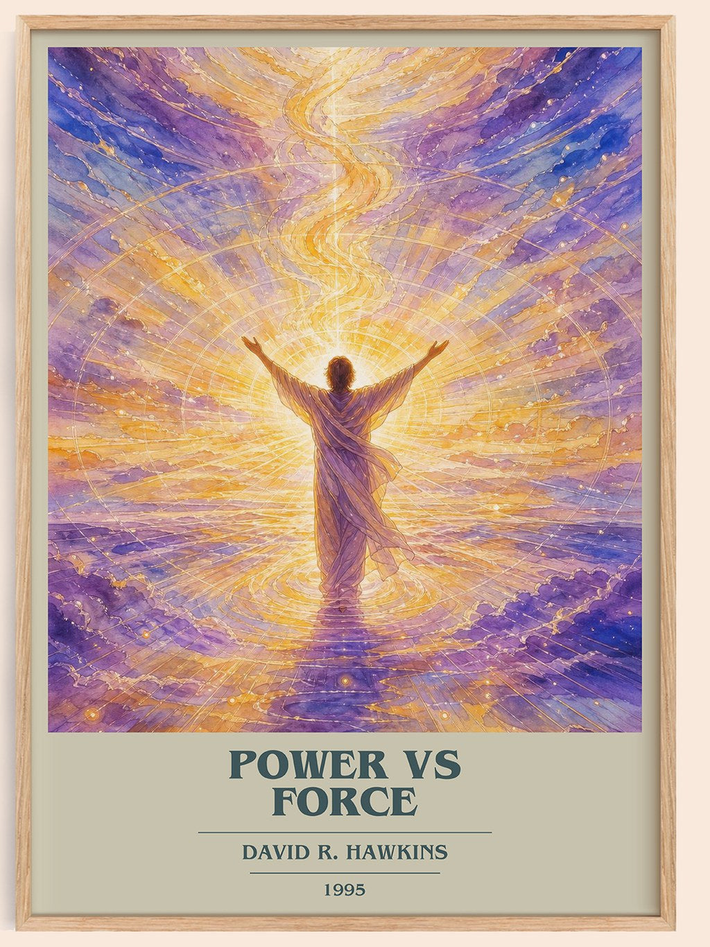 Power vs Force book cover book poster by David R. Hawkins – framed literary art print