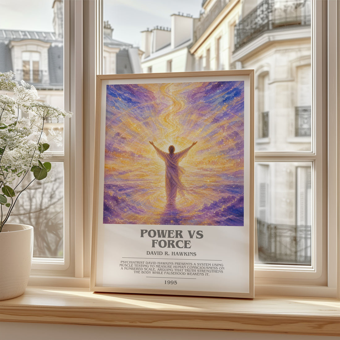 Power vs Force bookish poster colour and style options – David R. Hawkins book art