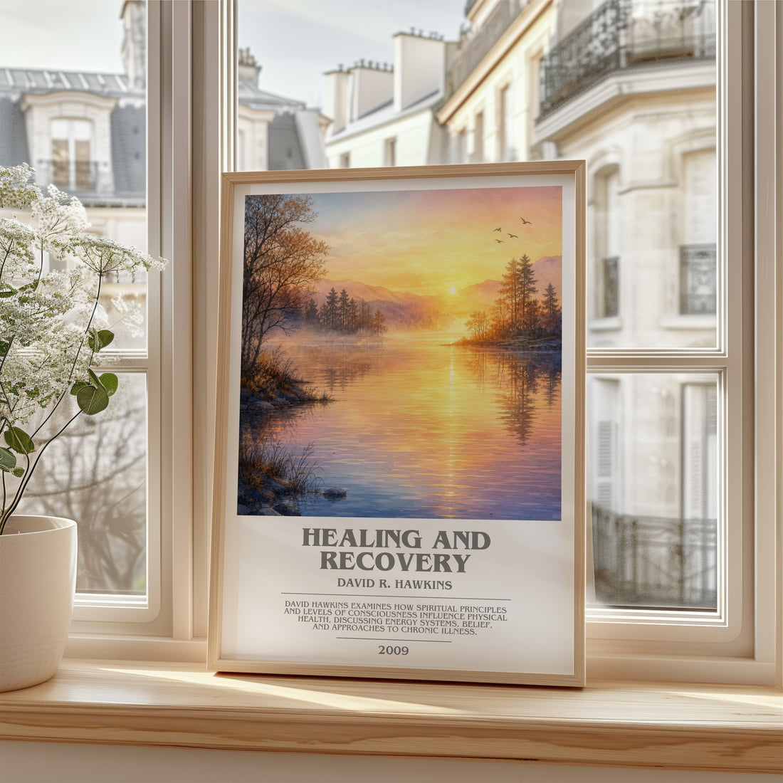 Healing and recovery bookish poster colour and style options – David R. Hawkins book art