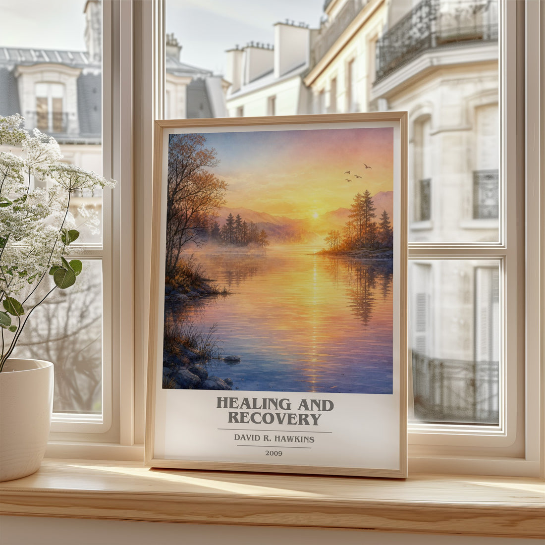 Healing and recovery book cover poster colour and style options – David R. Hawkins book art
