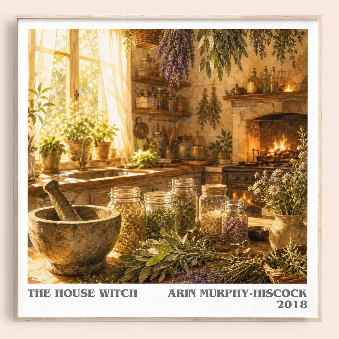 The House Witch literary book poster by Arin Murphy-Hiscock – framed literary art print