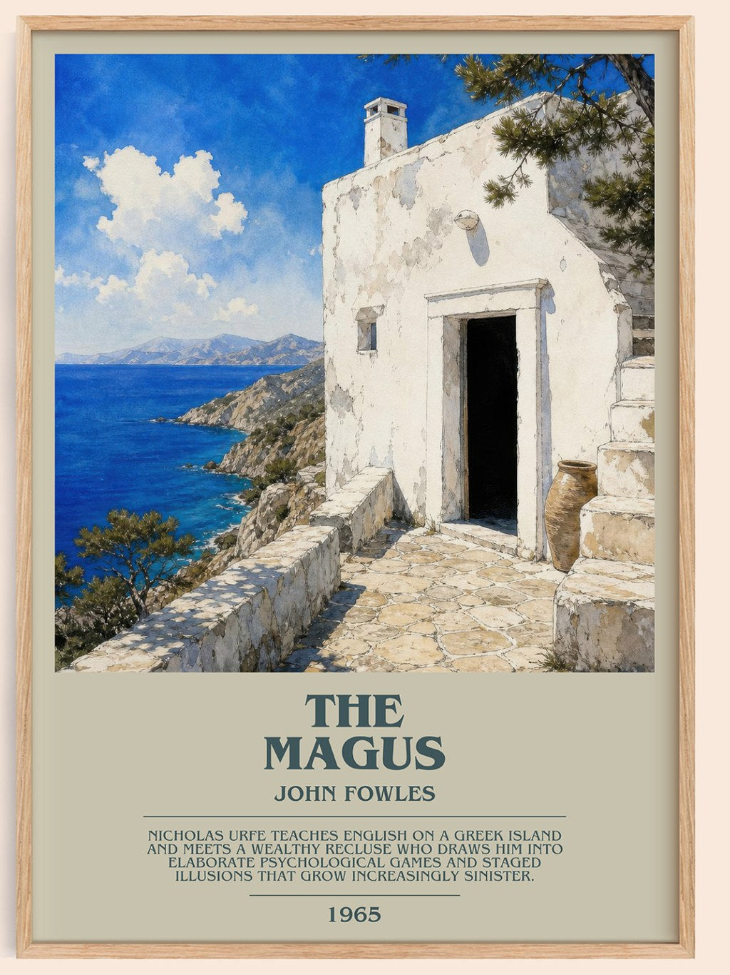 The Magus bookish book poster by John Fowles – framed literary art print