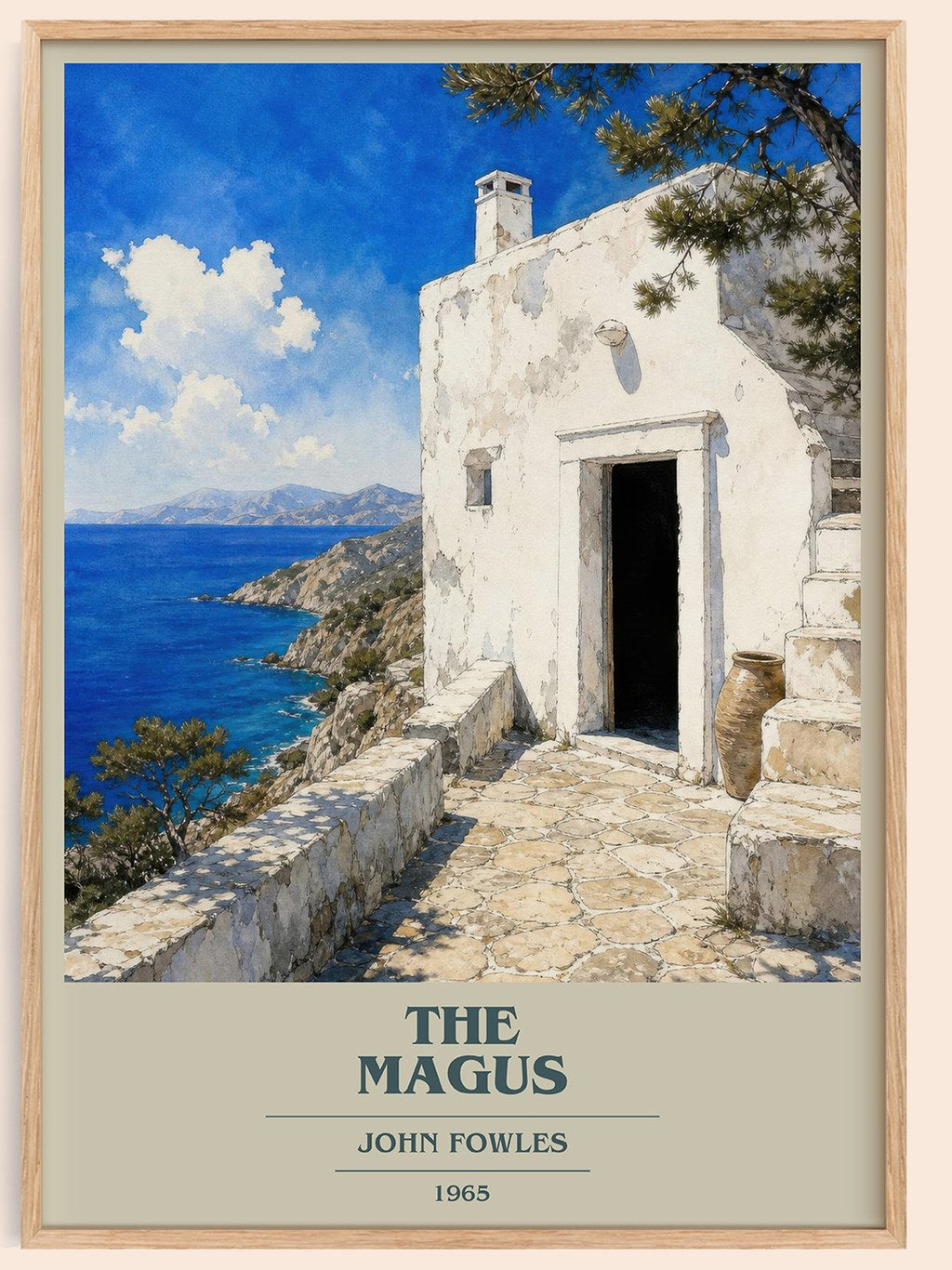 The Magus book cover book poster by John Fowles – framed literary art print