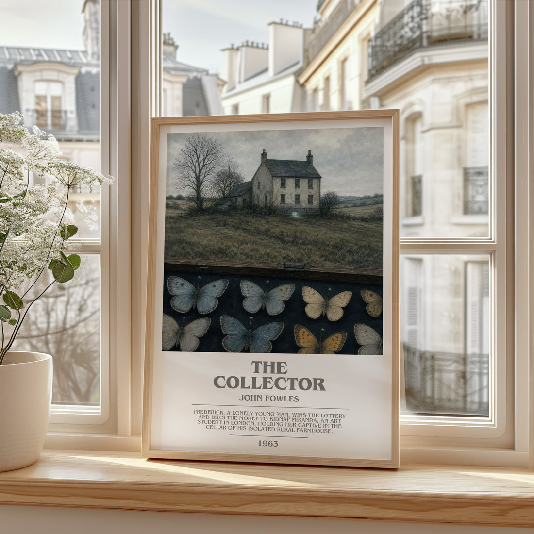 The Collector bookish poster colour and style options – John Fowles book art