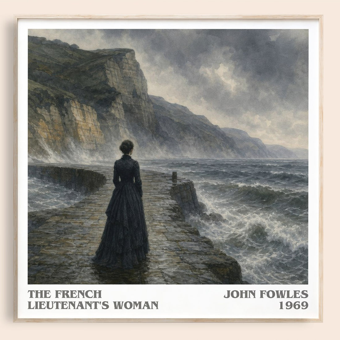 The French Lieutenant's Woman literary book poster by John Fowles – framed literary art print