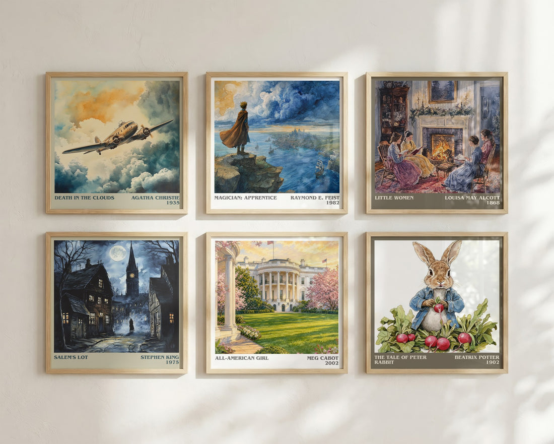 All-American Girl literary art print colour and style options – Meg Cabot book art