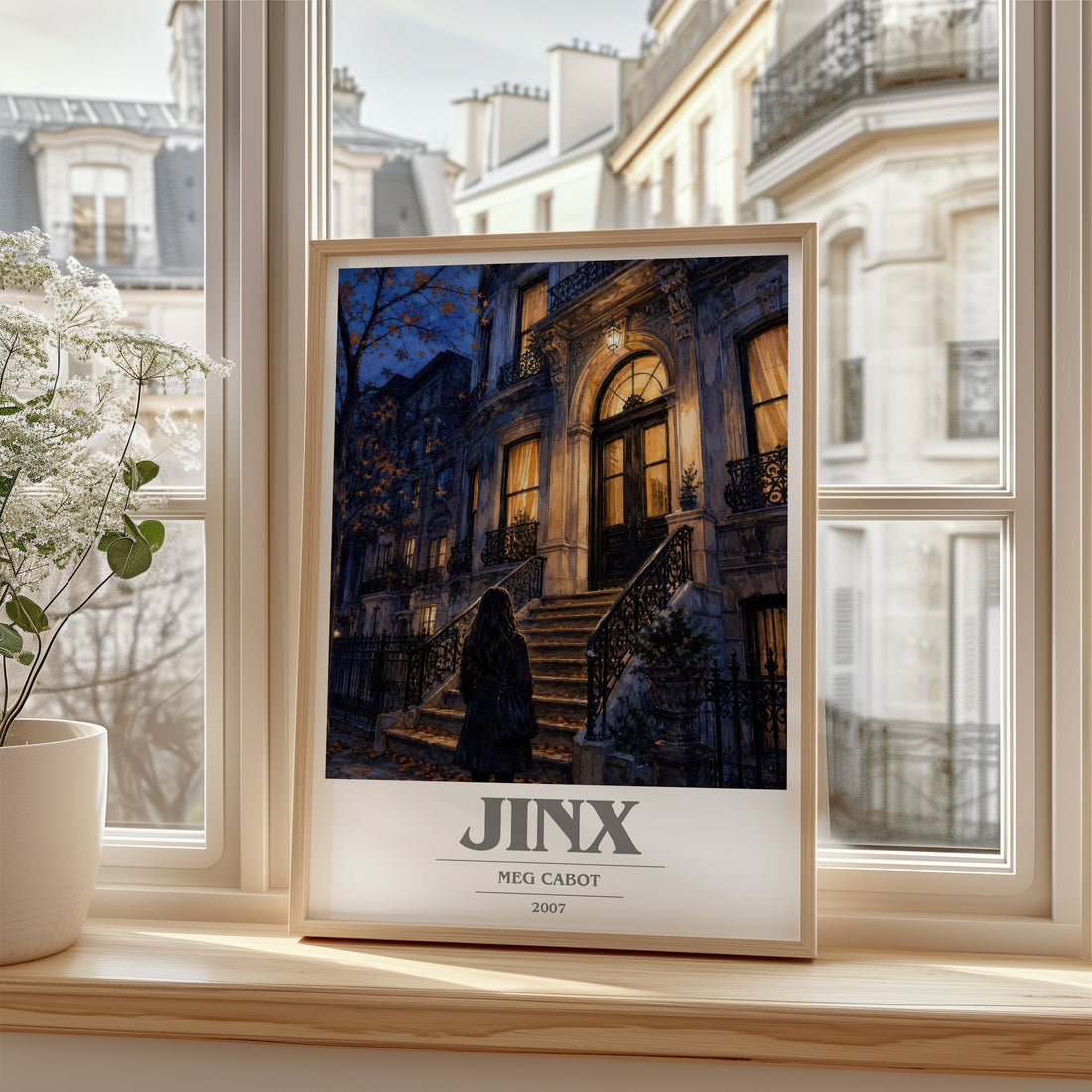Jinx book cover poster colour and style options – Meg Cabot book art