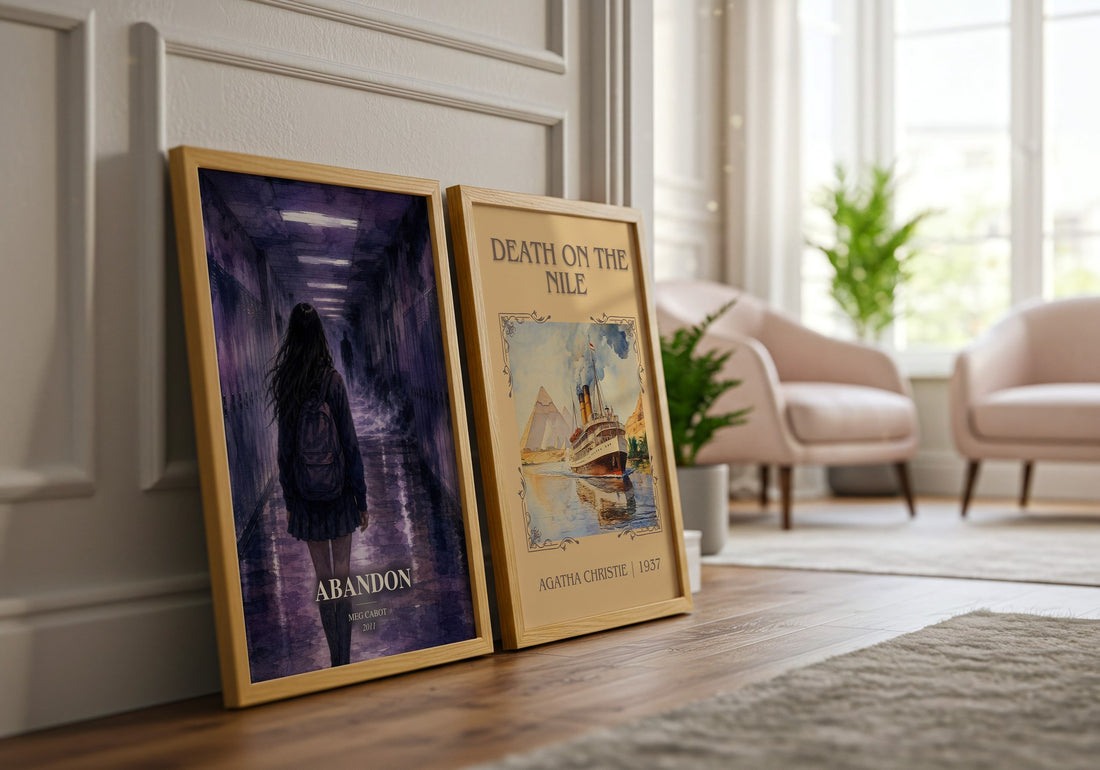 Abandon watercolour print framed by window – literary home decor