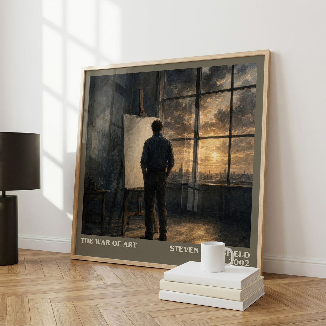 The War of Art literary print framed by window – literary home decor