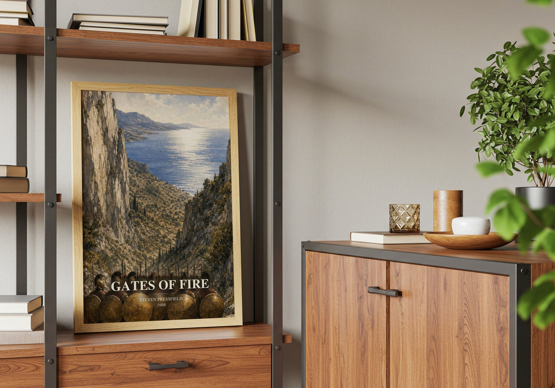 Gates of fire book watercolour illustration paper finish options – matte satin gloss