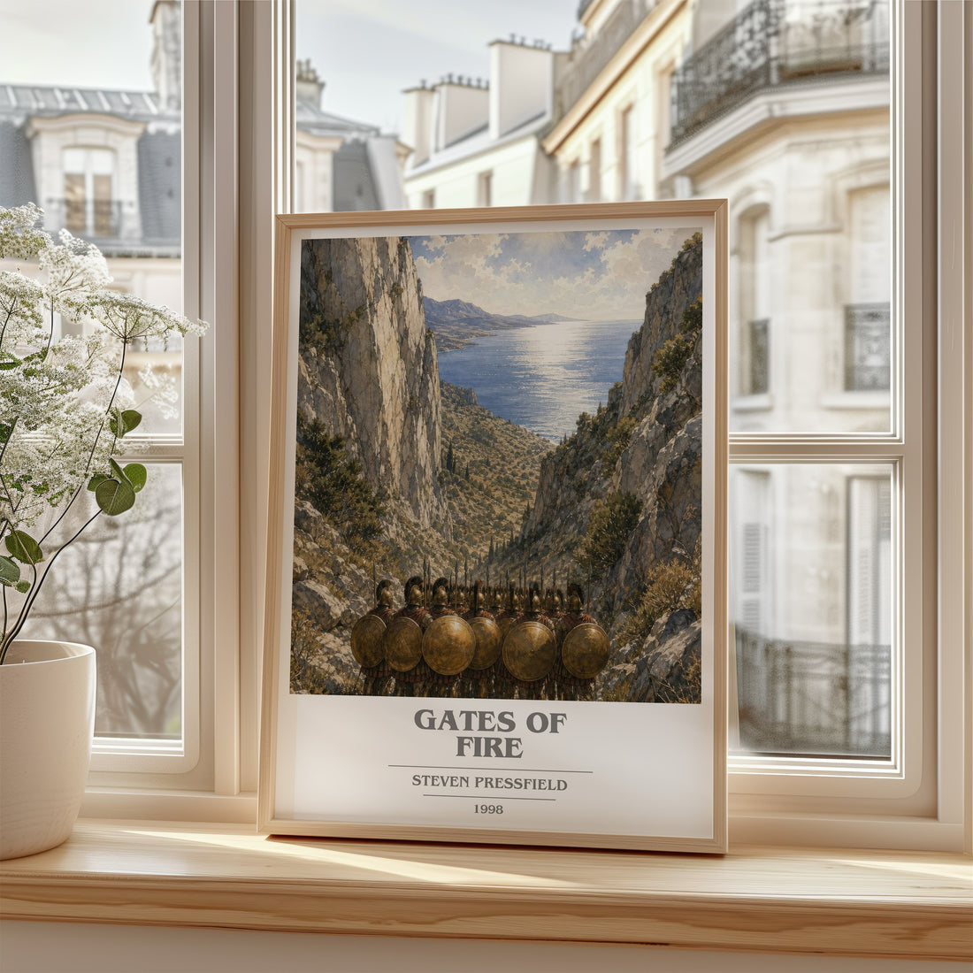 Gates of fire book cover poster colour and style options – Steven Pressfield book art