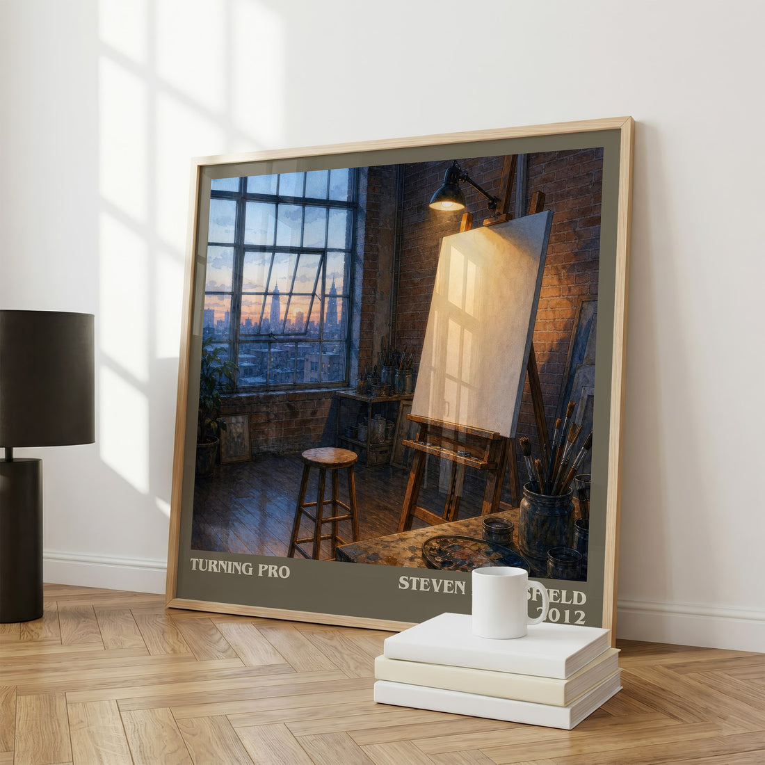 Turning pro literary print framed by window – literary home decor