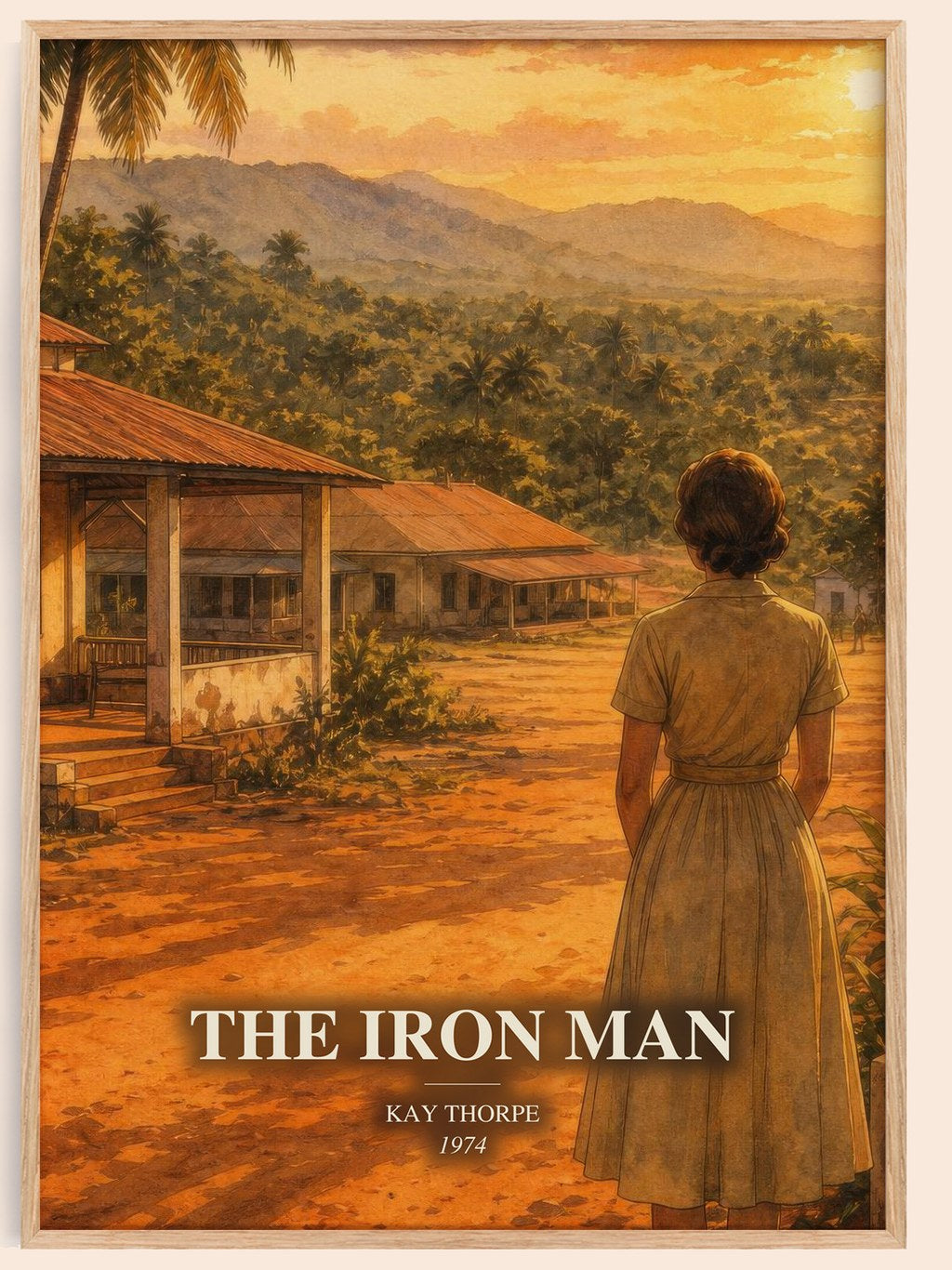 The Iron Man watercolour book poster by Kay Thorpe – framed literary art print