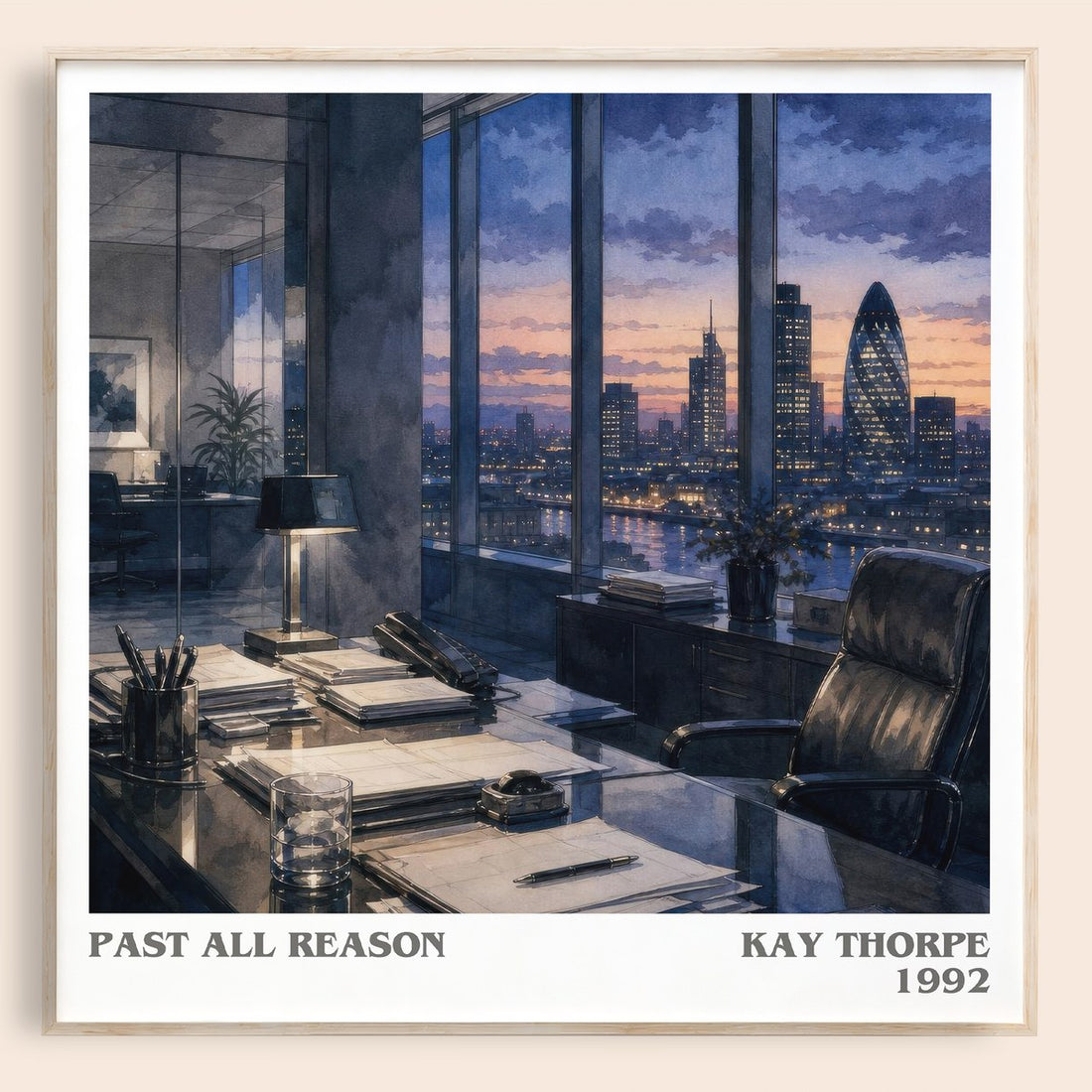 Past All Reason literary book poster by Kay Thorpe – framed literary art print
