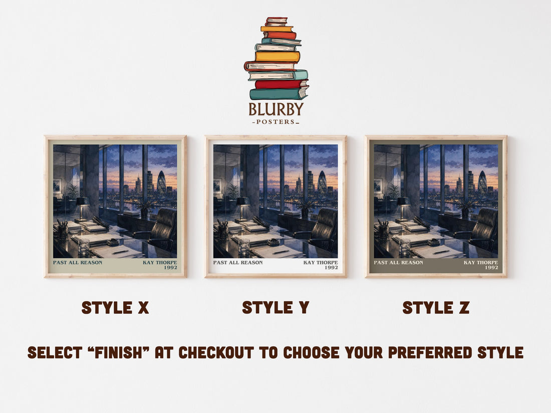 Past All Reason literary print in frame leaning in hallway – romance wall art (mockup)