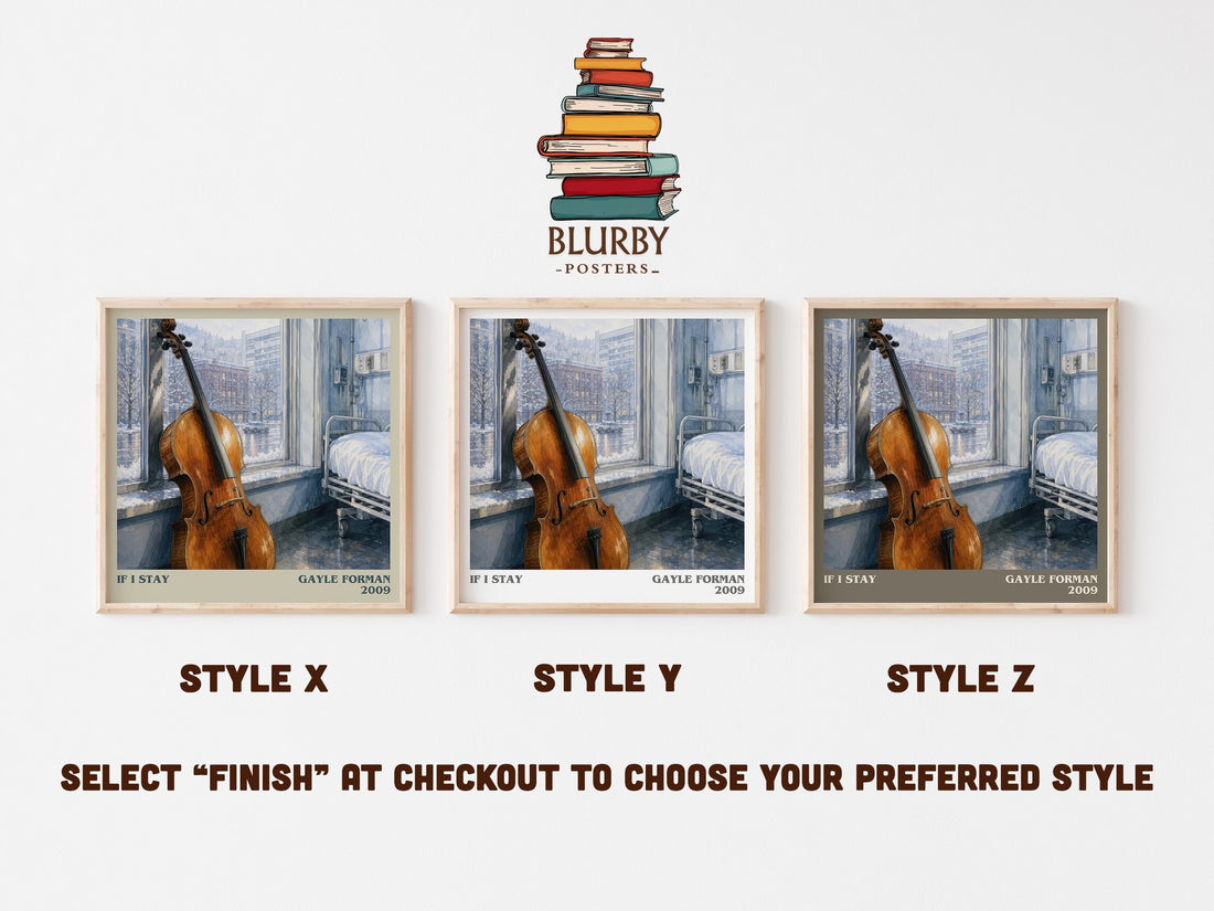 If I Stay literary print in frame leaning in hallway – young adult wall art (mockup)