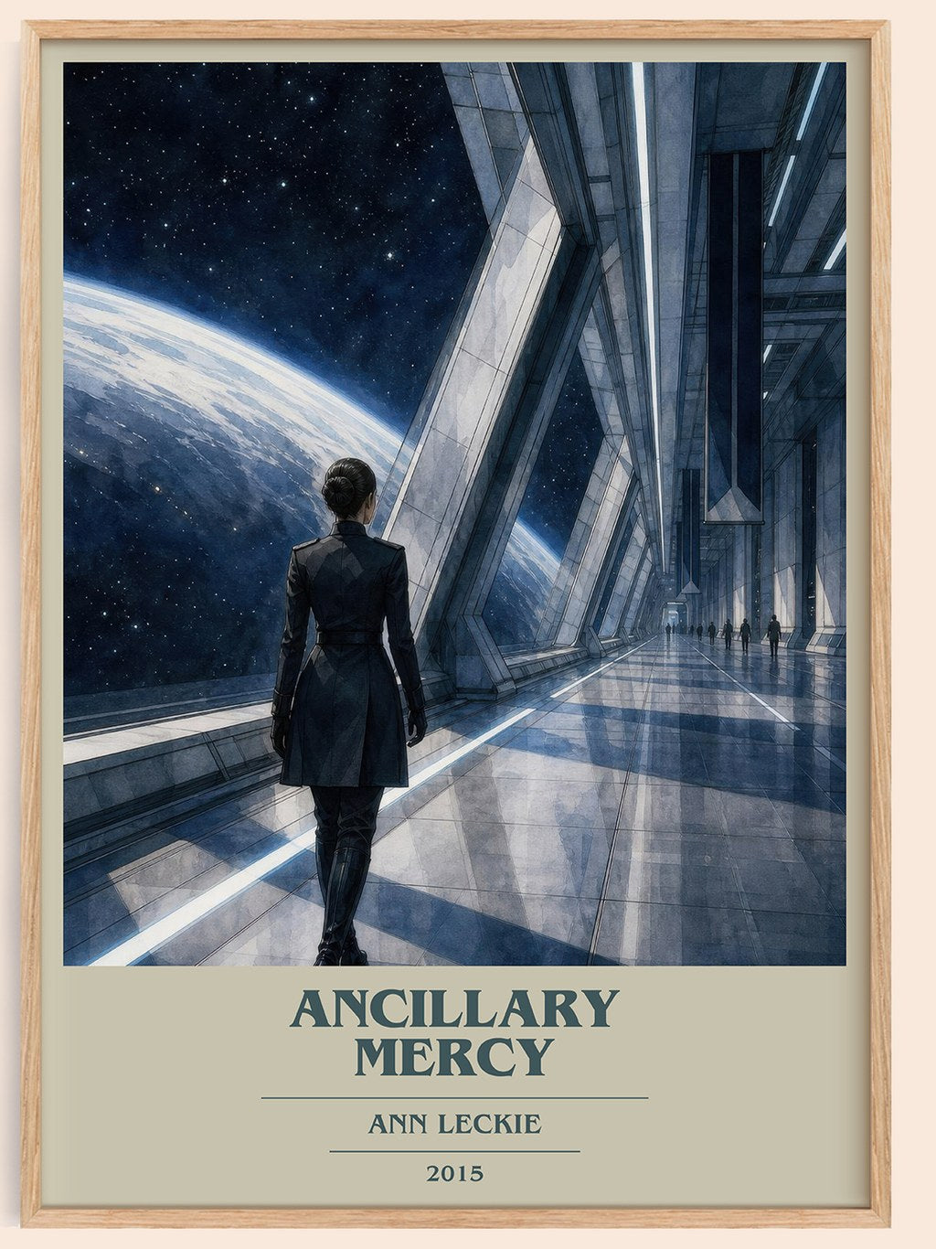 Ancillary Mercy book cover book poster by Ann Leckie – framed literary art print