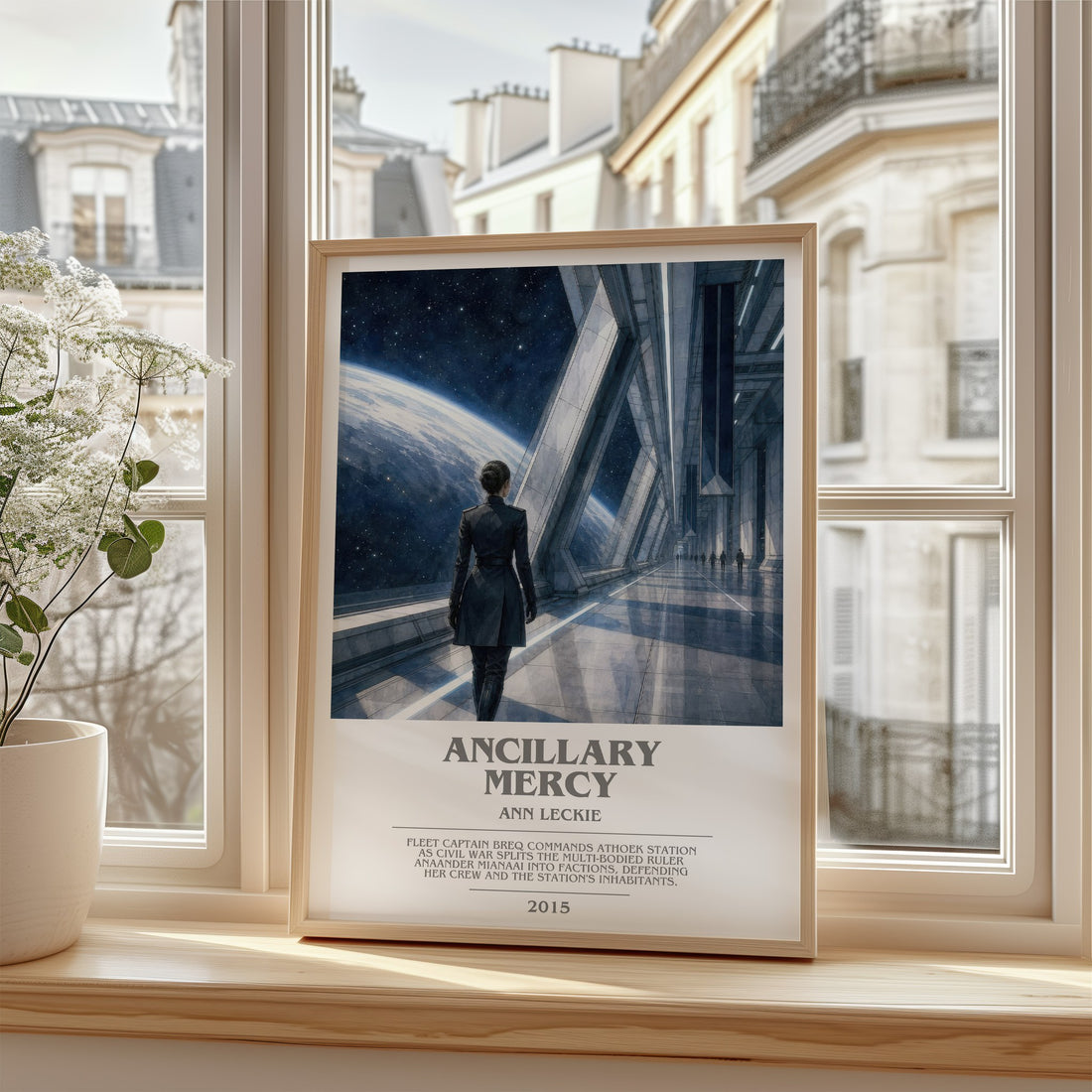 Ancillary Mercy bookish poster colour and style options – Ann Leckie book art