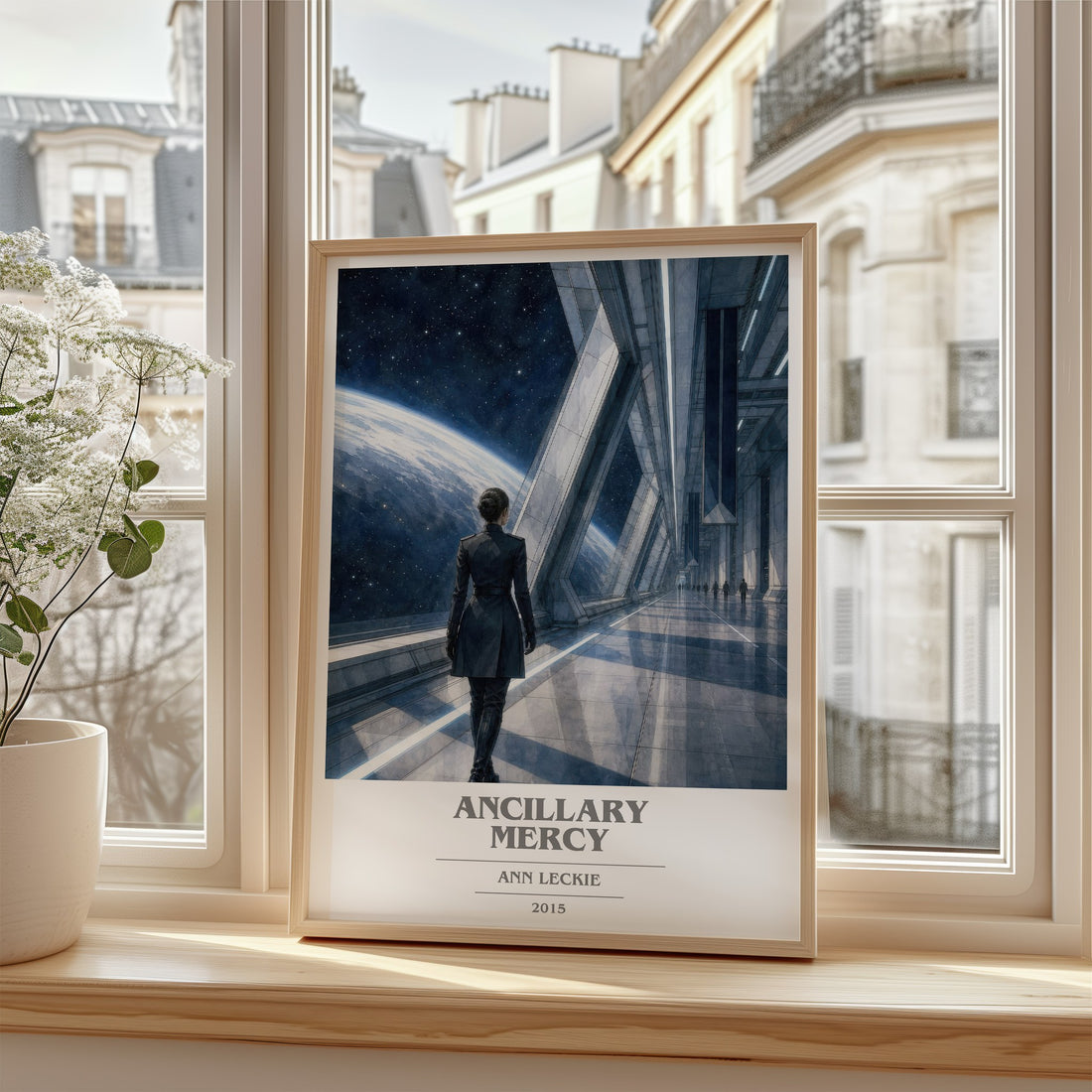 Ancillary Mercy book cover poster colour and style options – Ann Leckie book art