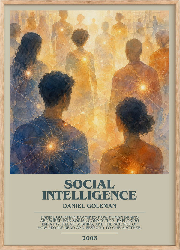 Social Intelligence Bookish Wall Art by Daniel Goleman