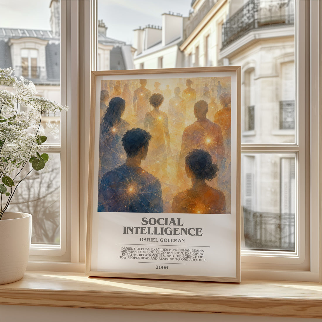 Social Intelligence bookish poster colour and style options – Daniel Goleman book art