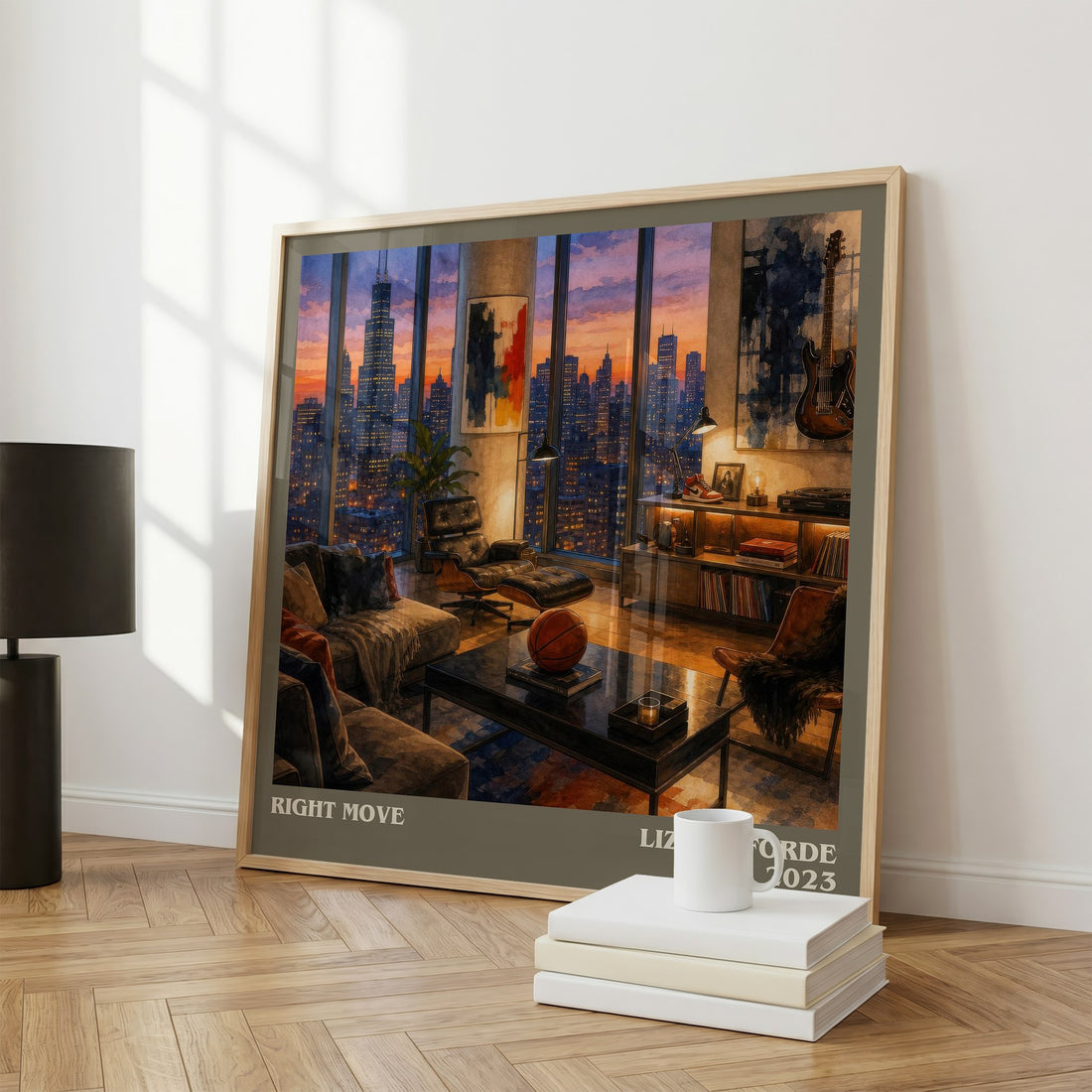 Right Move literary print framed by window – literary home decor
