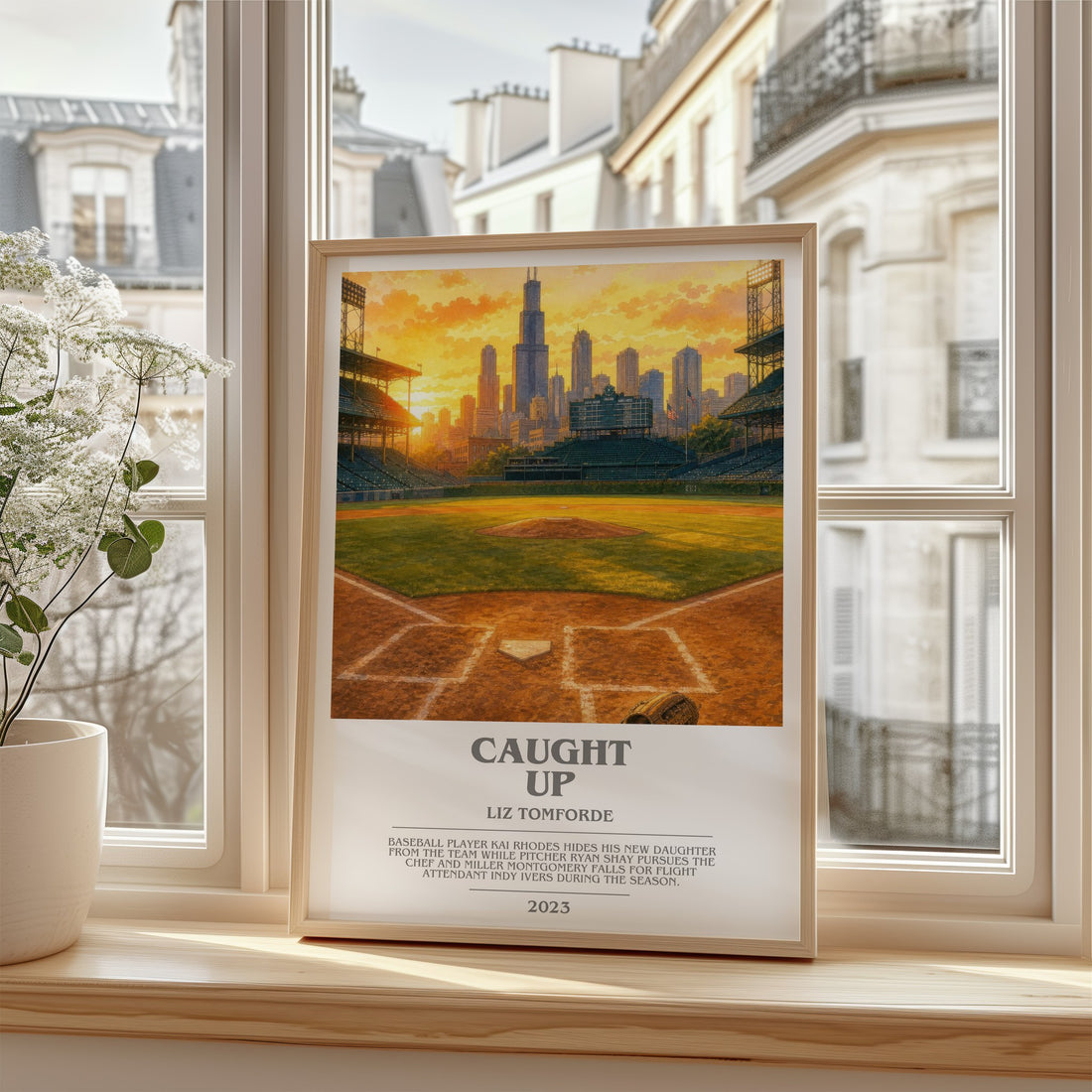 Caught Up bookish poster colour and style options – Liz Tomforde book art