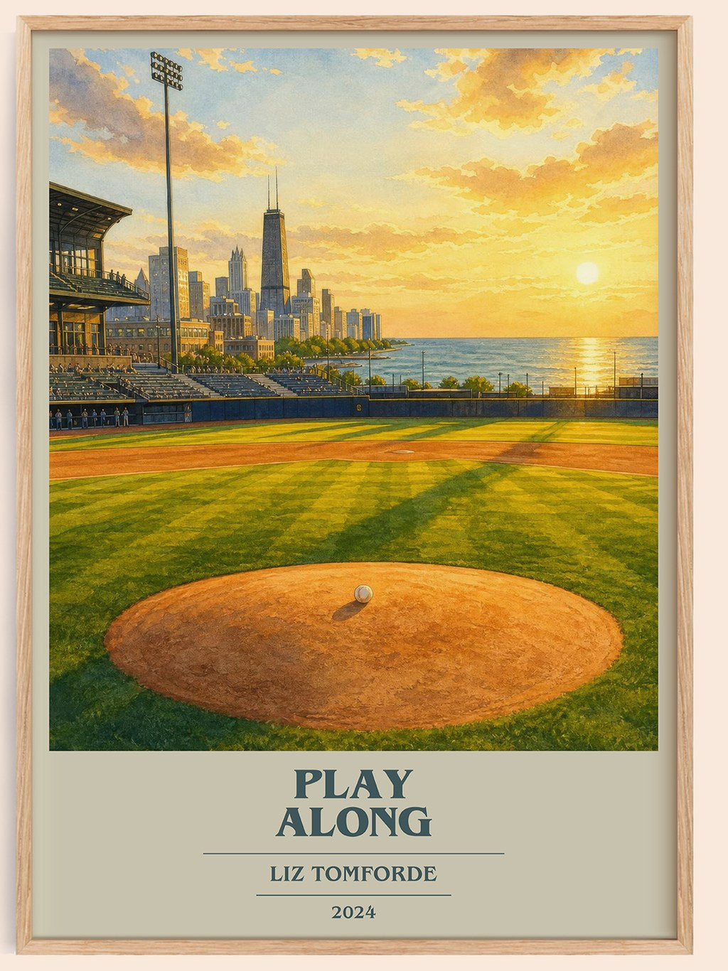 Play Along book cover book poster by Liz Tomforde – framed literary art print