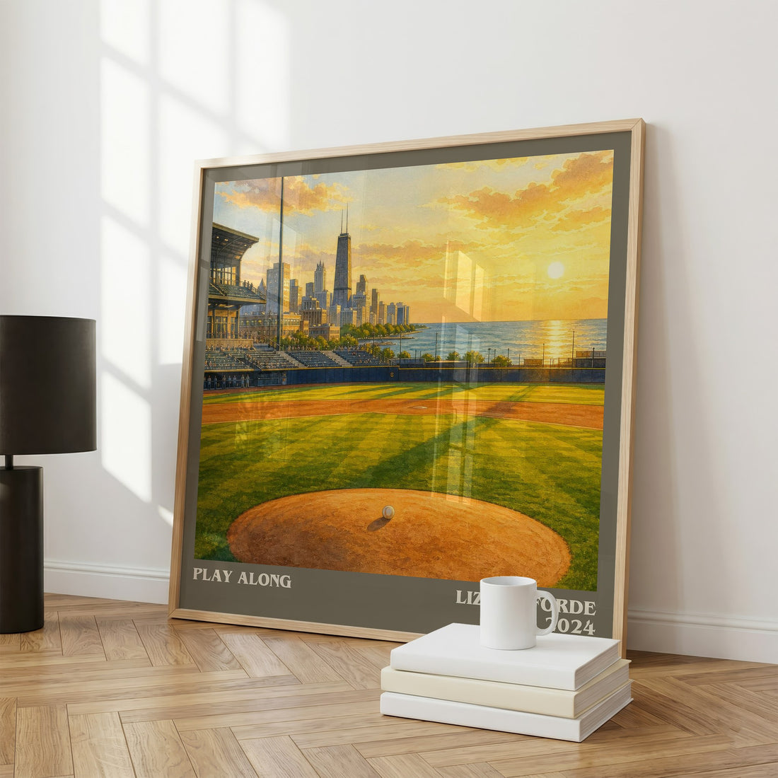Play Along literary print framed by window – literary home decor