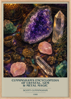 Cunningham's encyclopedia of crystal, gem & metal magic Book Cover Poster by Scott Cunningham