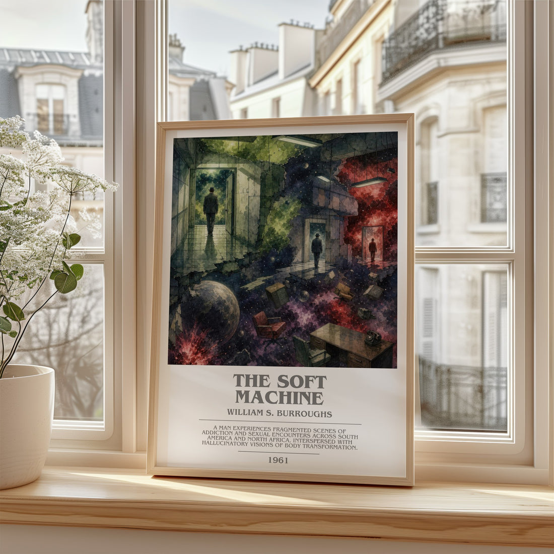 The Soft Machine bookish poster colour and style options – William S. Burroughs book art