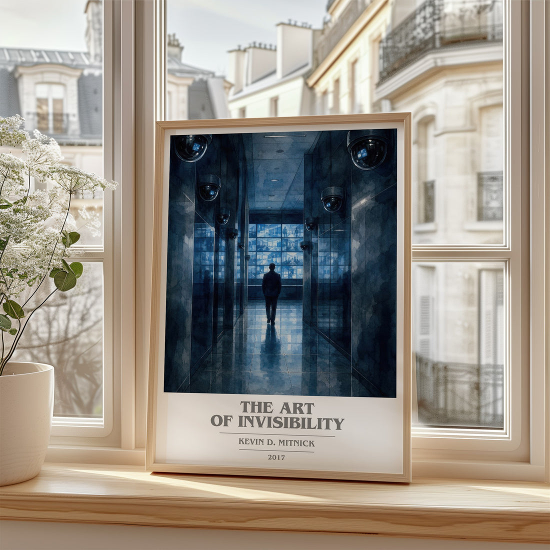 The Art of Invisibility book cover poster colour and style options – Kevin D. Mitnick book art