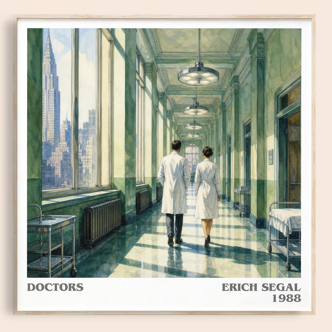 Doctors literary book poster by Erich Segal – framed literary art print