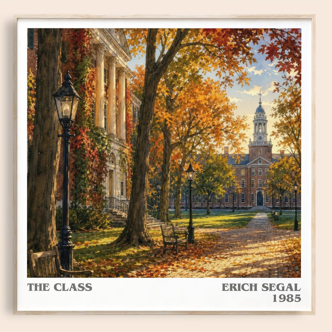 The class literary book poster by Erich Segal – framed literary art print