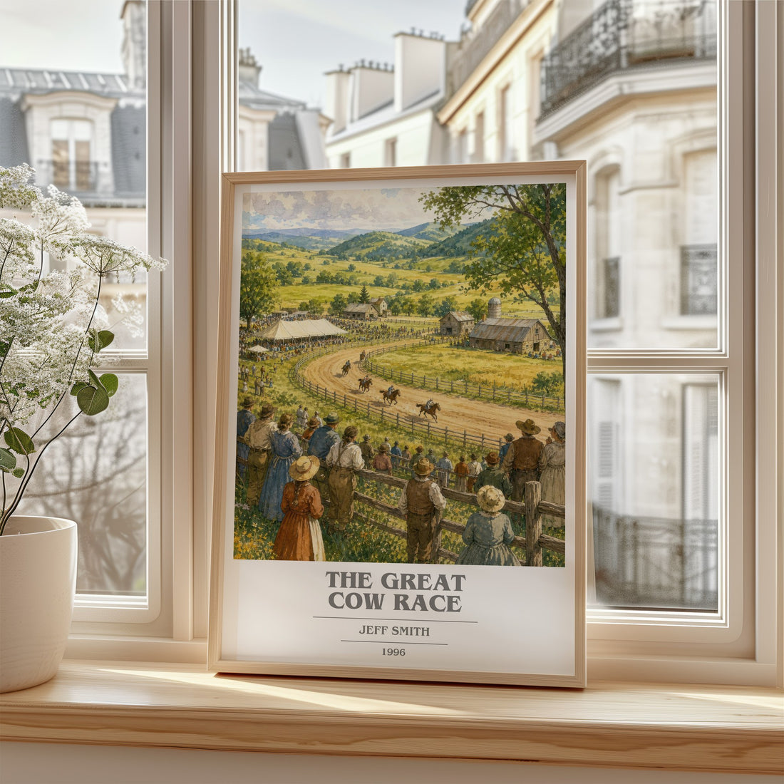 The Great Cow Race book cover poster colour and style options – Jeff Smith book art
