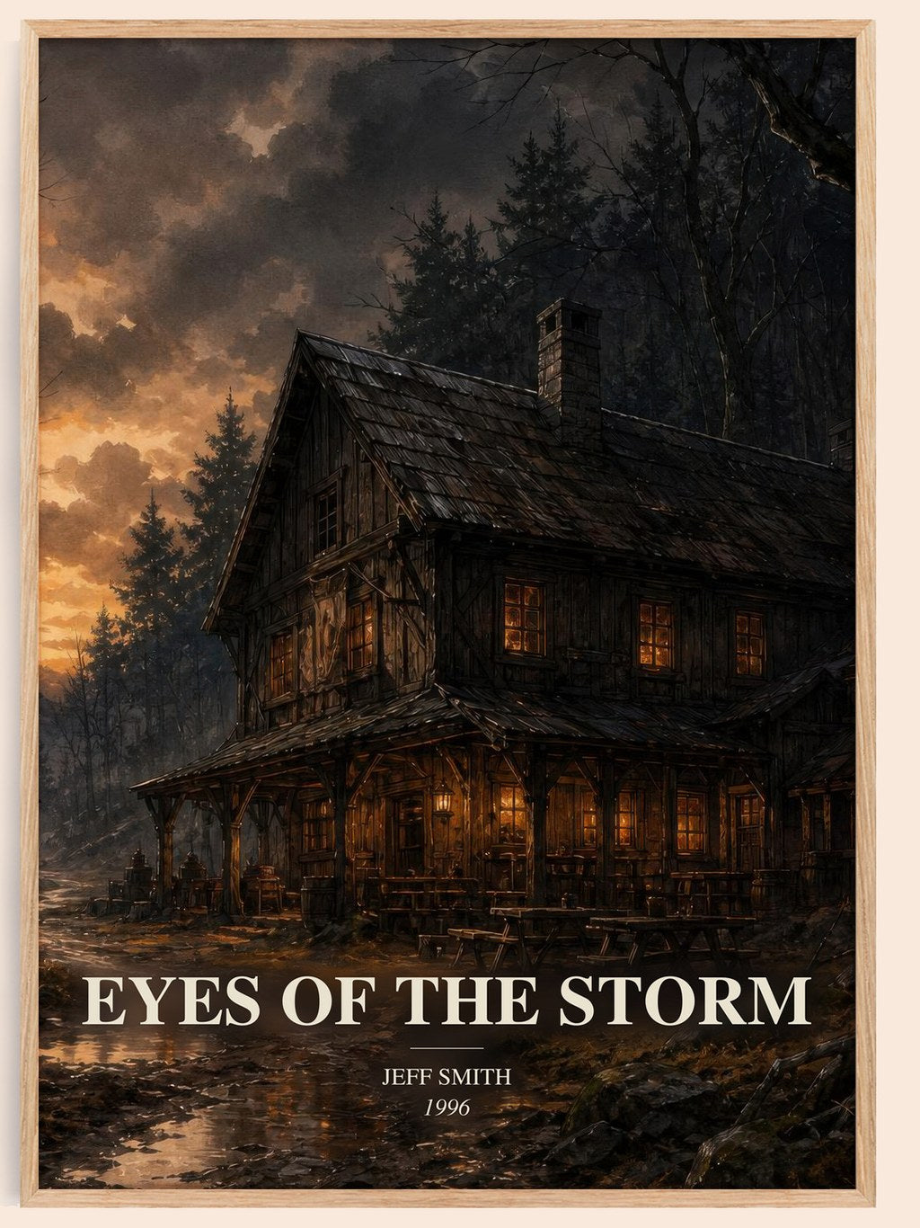 Eyes of the Storm watercolour book poster by Jeff Smith – framed literary art print