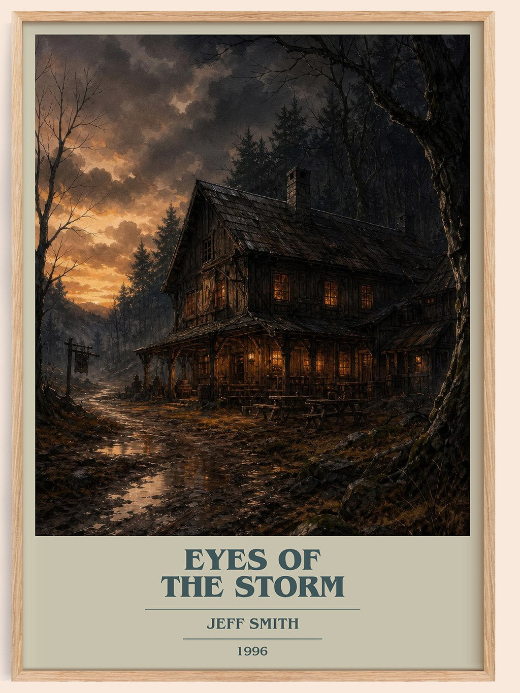 Eyes of the Storm book cover book poster by Jeff Smith – framed literary art print