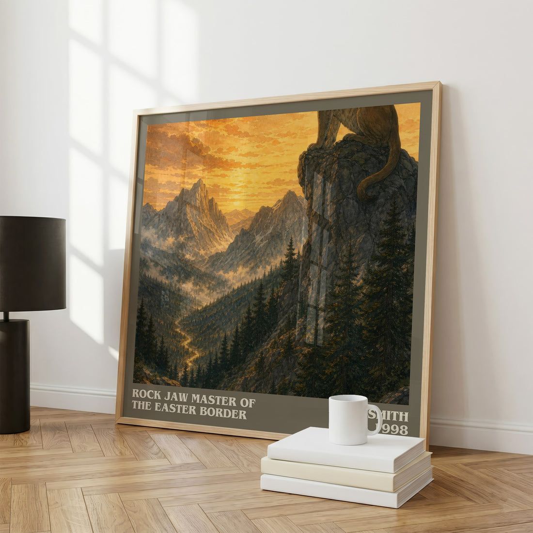 Rock Jaw Master of the Easter Border literary print framed by window – literary home decor