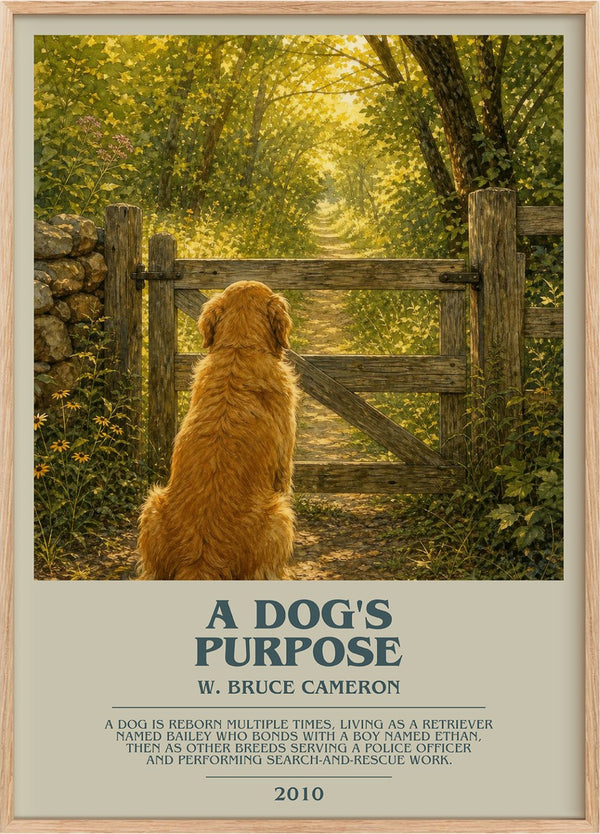 A Dog's Purpose Bookish Wall Art by W. Bruce Cameron