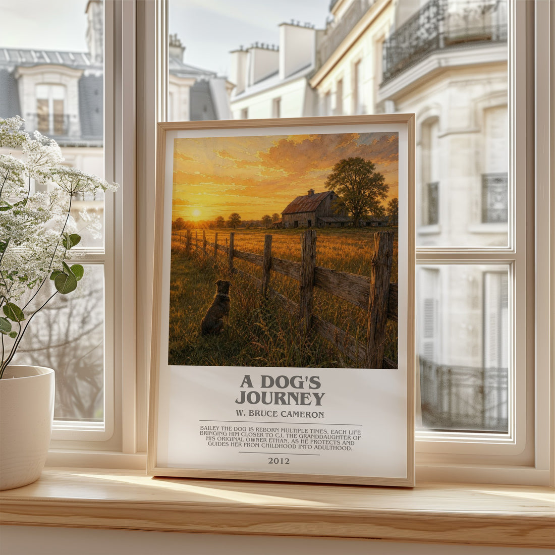 A dog's journey bookish poster colour and style options – W. Bruce Cameron book art