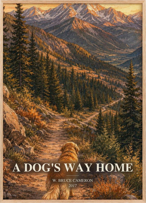 A Dog's Way Home Book Watercolour Illustration by W. Bruce Cameron