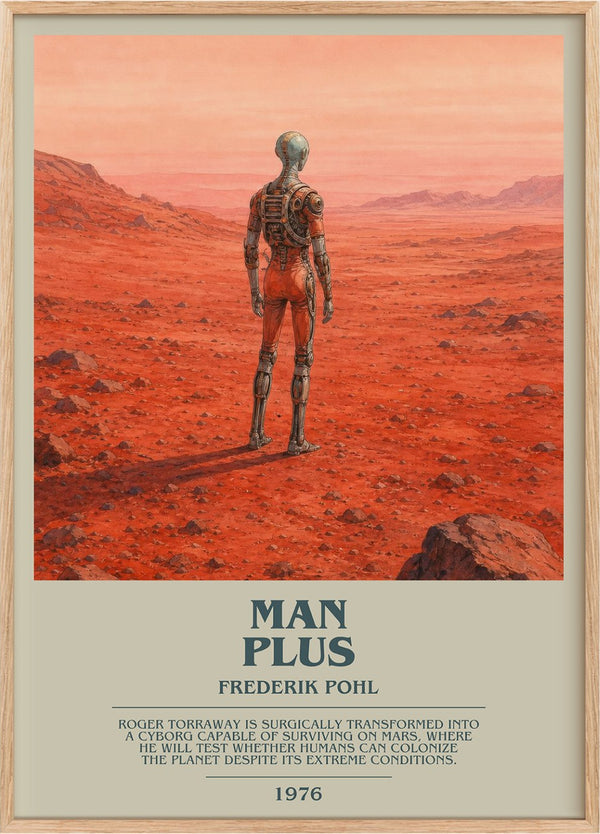 Man Plus Bookish Wall Art by Frederik Pohl
