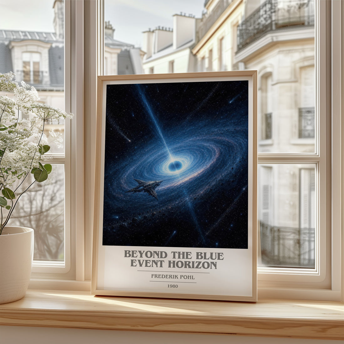 Beyond the Blue Event Horizon book cover poster colour and style options – Frederik Pohl book art