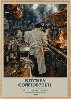 Kitchen Confidential Book Cover Poster by Anthony Bourdain